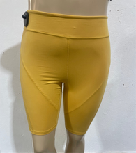 Load image into Gallery viewer, Mustard biker shorts
