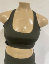 Load image into Gallery viewer, Olive Green Sports Bra
