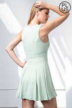 Load image into Gallery viewer, PLUS SIZE BUTTER V NECK Golf Dress Mint
