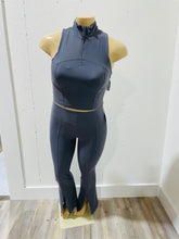 Load image into Gallery viewer, BUTTER HIGH WAIST FULL LENGTH FLARED LEGGINGS WITH FRONT SLIT
