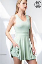 Load image into Gallery viewer, PLUS SIZE BUTTER V NECK Golf Dress Mint
