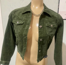 Load image into Gallery viewer, Olive Green Jean Jacket
