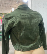 Load image into Gallery viewer, Olive Green Jean Jacket
