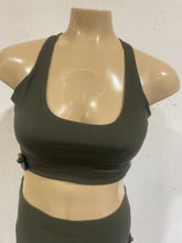 Load image into Gallery viewer, Olive Green Sports Bra
