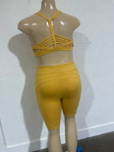 Load image into Gallery viewer, Mustard biker shorts
