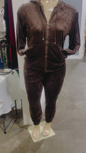 Load and play video in Gallery viewer, Brown Velour Tracksuit
