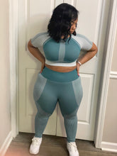 Load image into Gallery viewer, Teal Green Activewear Set
