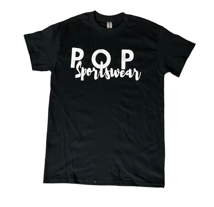 Pop Sportswear T-Shirt in black color.