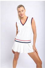 Load image into Gallery viewer, Front side of Women wear White Color V-Neck Cotton Dress.
